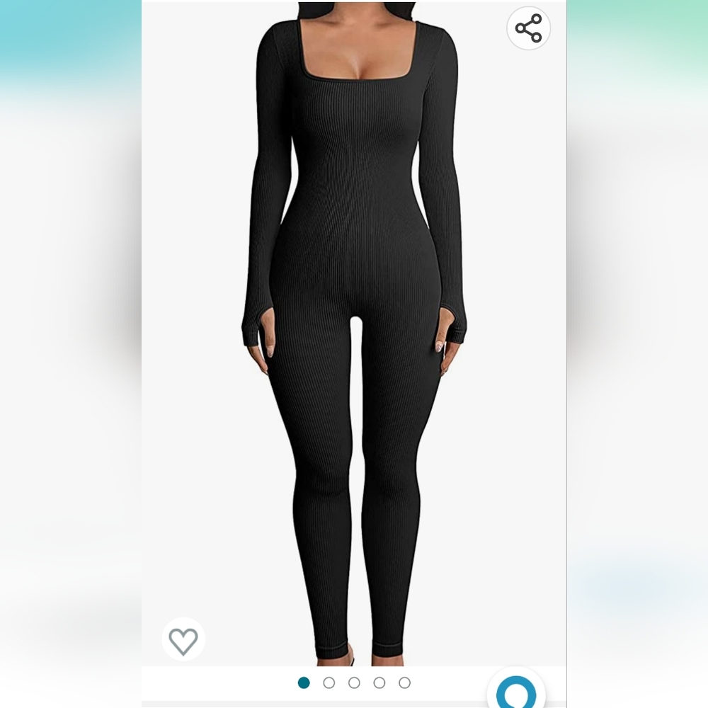 Black ribbed jumpsuit